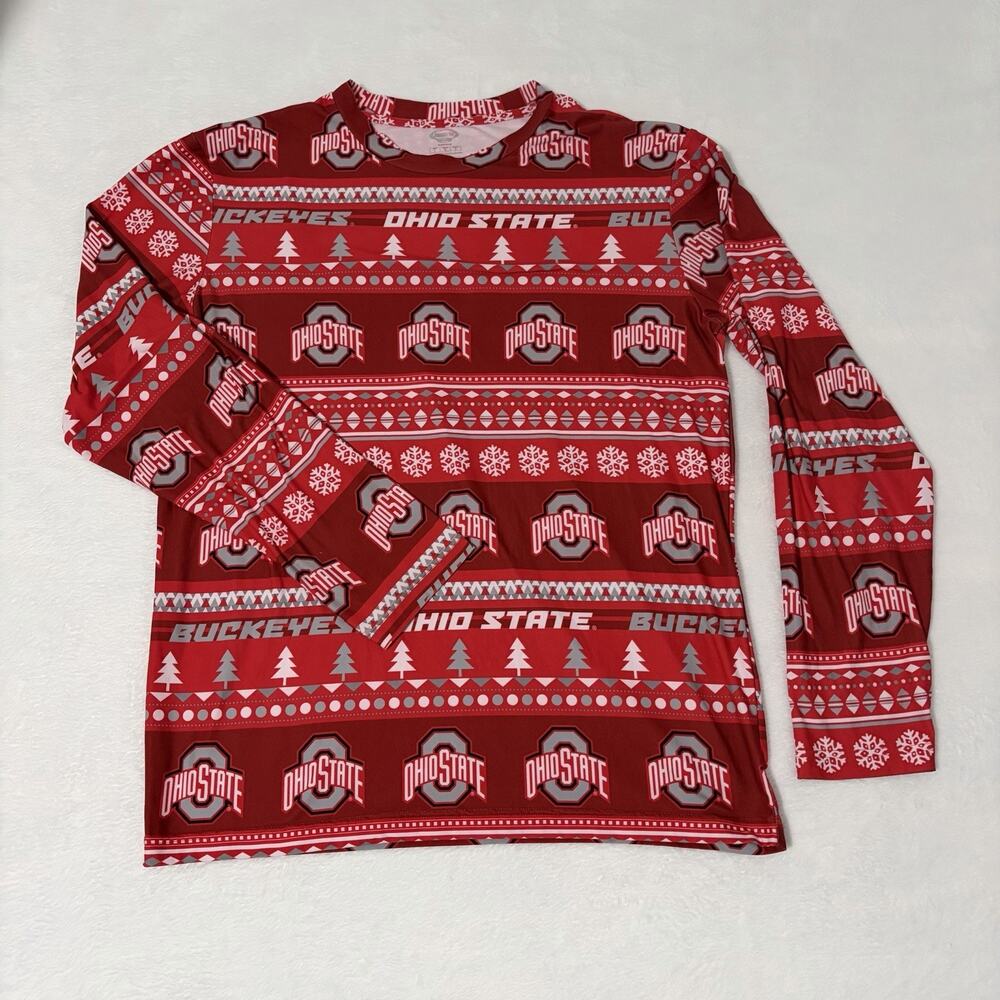 Ohio State Buckeyes Ugly Christmas Shirt Dri-Fit Size Large Men